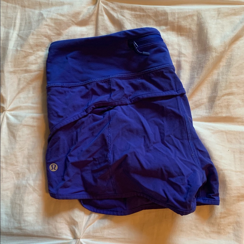 LULULEMON SPEED UP SHORTS BLUE